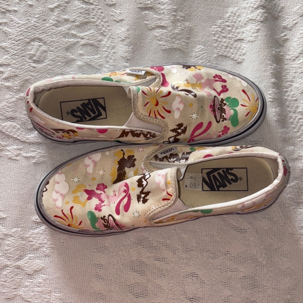 Unisex Gently Loved VANS Classic Slip On Get Outdoors Canvas Shoes Need Cleaning - Picture 7 of 10